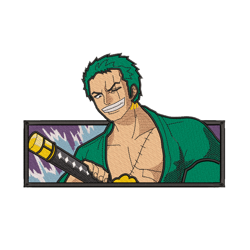 DISEÑO BORDADO ZORO RECTANGLE