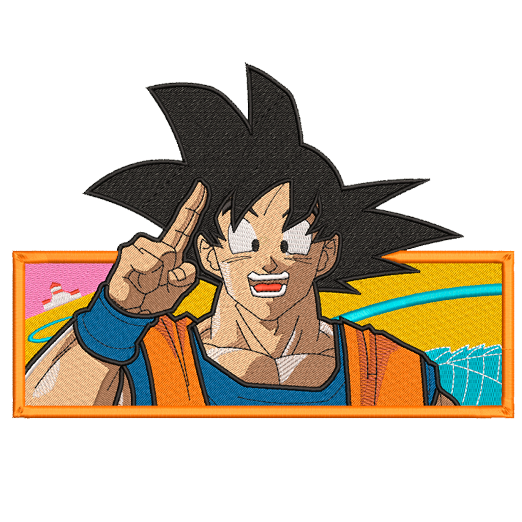 DISEÑO BORDADO GOKU RECTANGLE