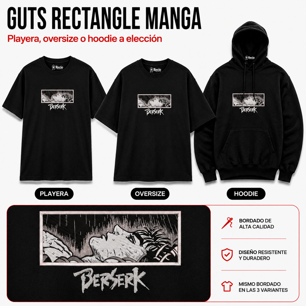 BERSERK GUTS RECTANGLE MANGA