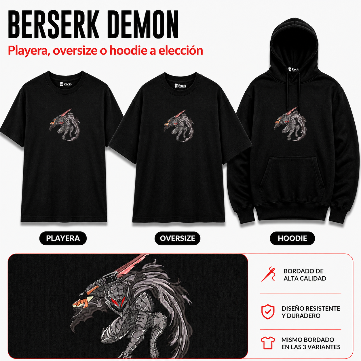 DISEÑO BORDADO BERSERK DEMON