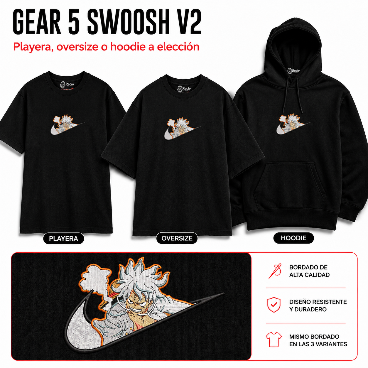 One Piece Luffy Gear 5 Swoosh V2