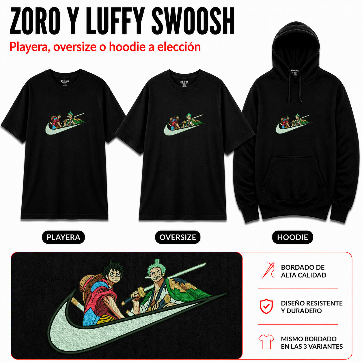 One Piece Zoro y Luffy Swoosh