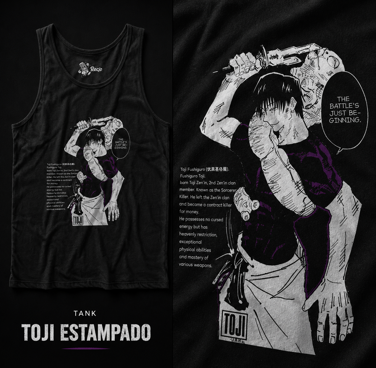 Playera Tank JJK Toji