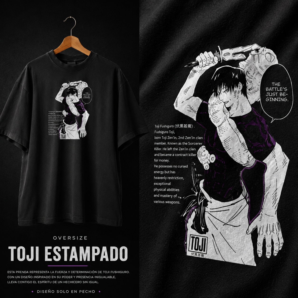 Oversize Toji estampado