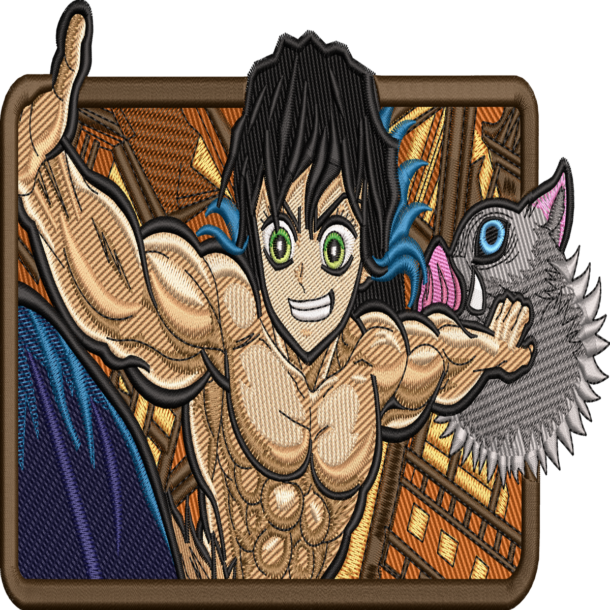 DEMON SLAYER INOSUKE RECTANGLE V2 – Bordados Recio