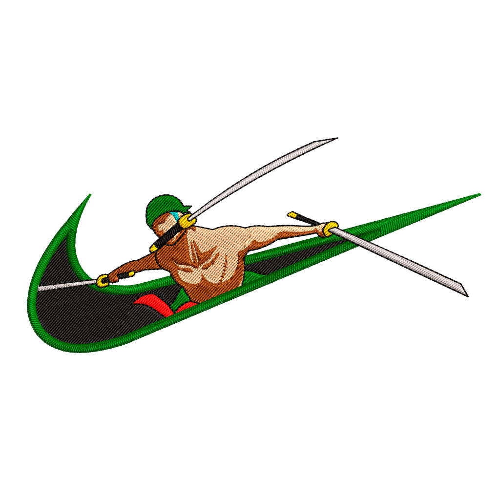 DISEÑO BORDADO ZORO SWOOSH V2