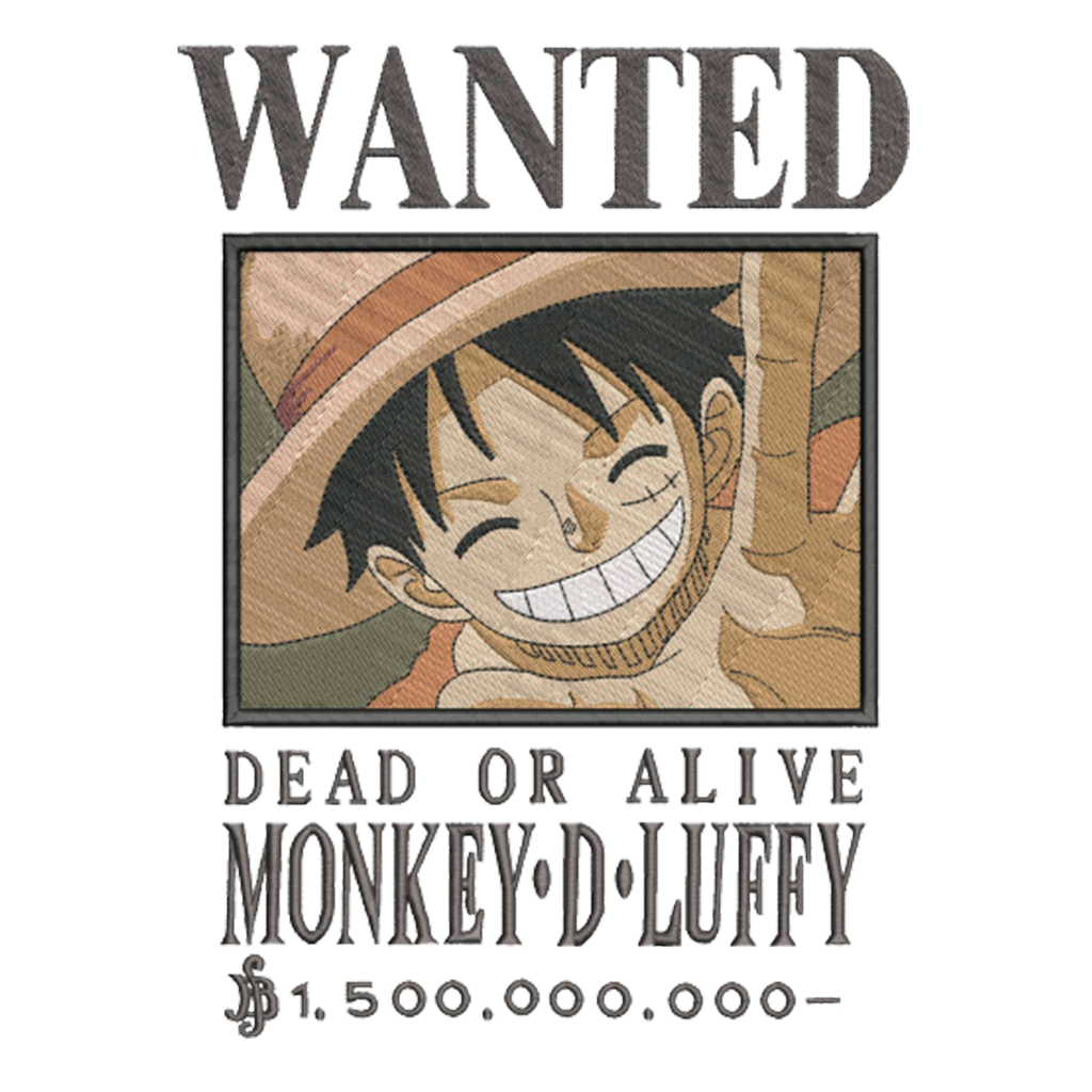 DISEÑO BORDADO BOUNTY LUFFY