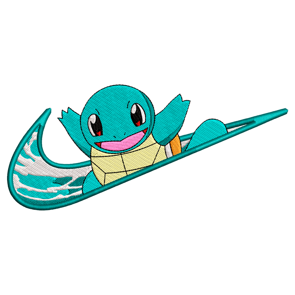 DISEÑO BORDADO SQUIRTLE SWOOSH