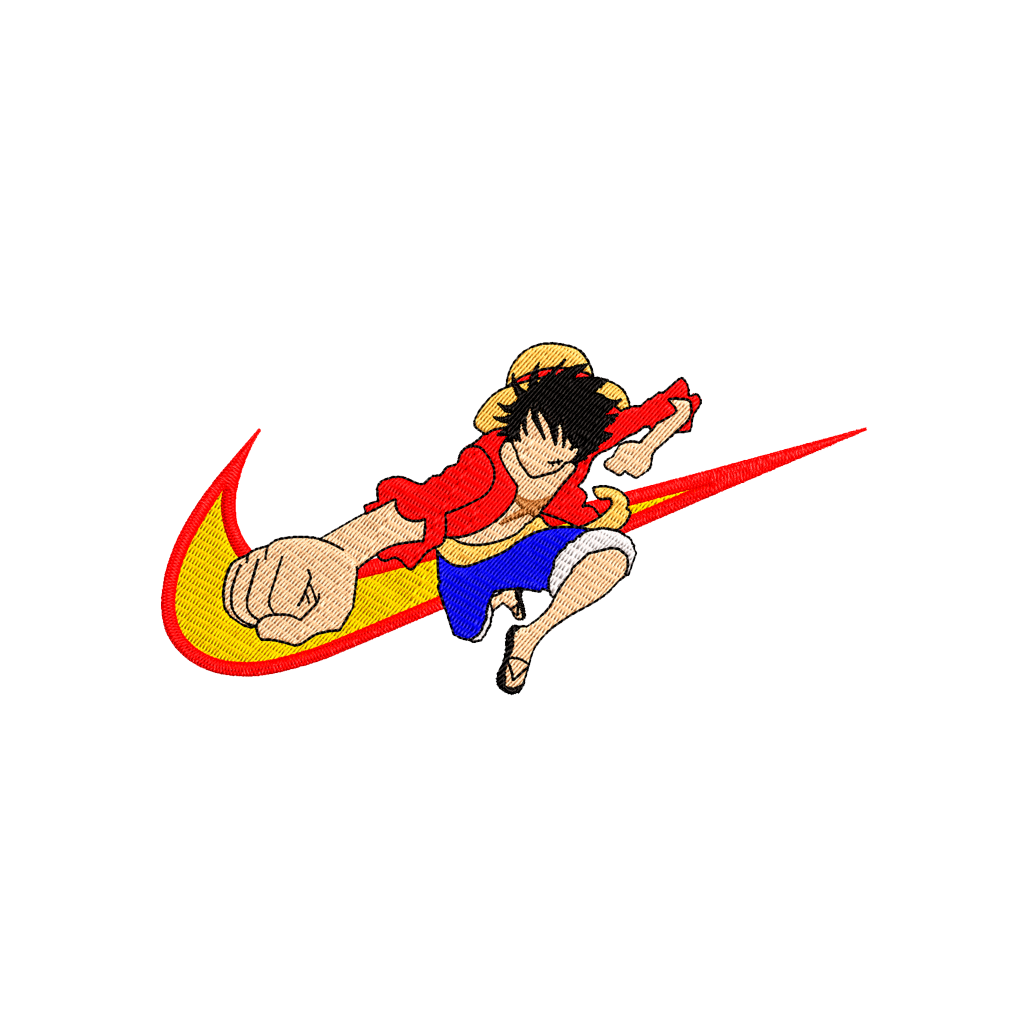 DISEÑO BORDADO LUFFY SWOOSH