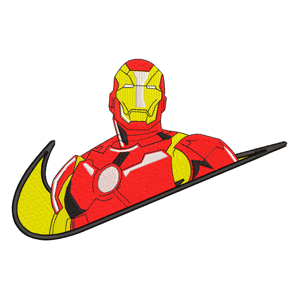 DISEÑO BORDADO IRON MAN SWOOSH