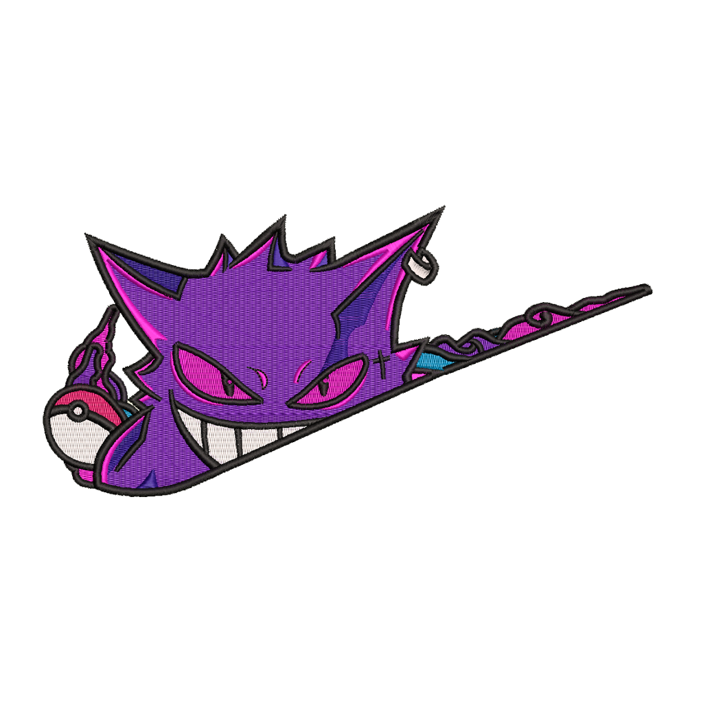 DISEÑO BORDADO GENGAR SWOOSH