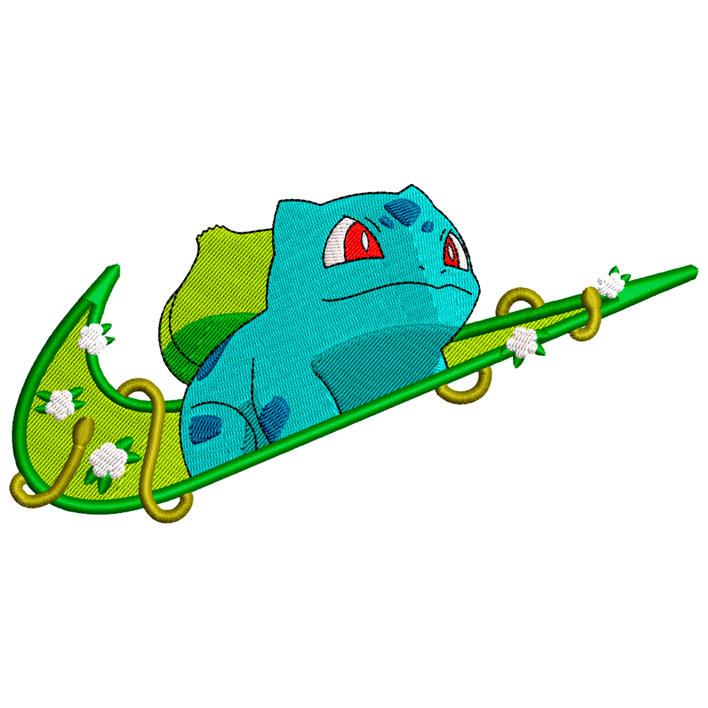 DISEÑO BORDADO BULBASAUR SWOOSH